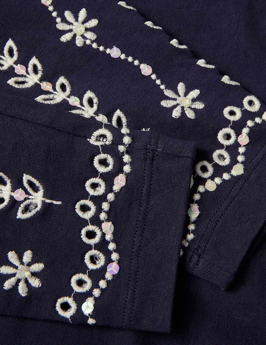 Cotton Rich Sequin Broderie Leggings (3-13 Yrs) 2 of 4