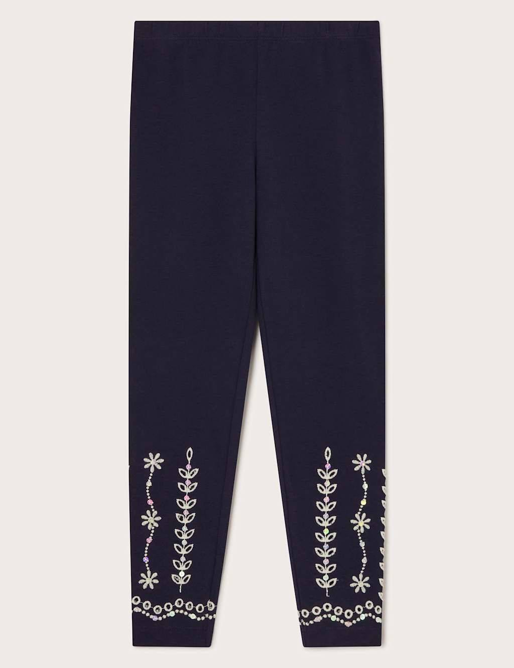 Cotton Rich Sequin Broderie Leggings (3-13 Yrs) 3 of 4