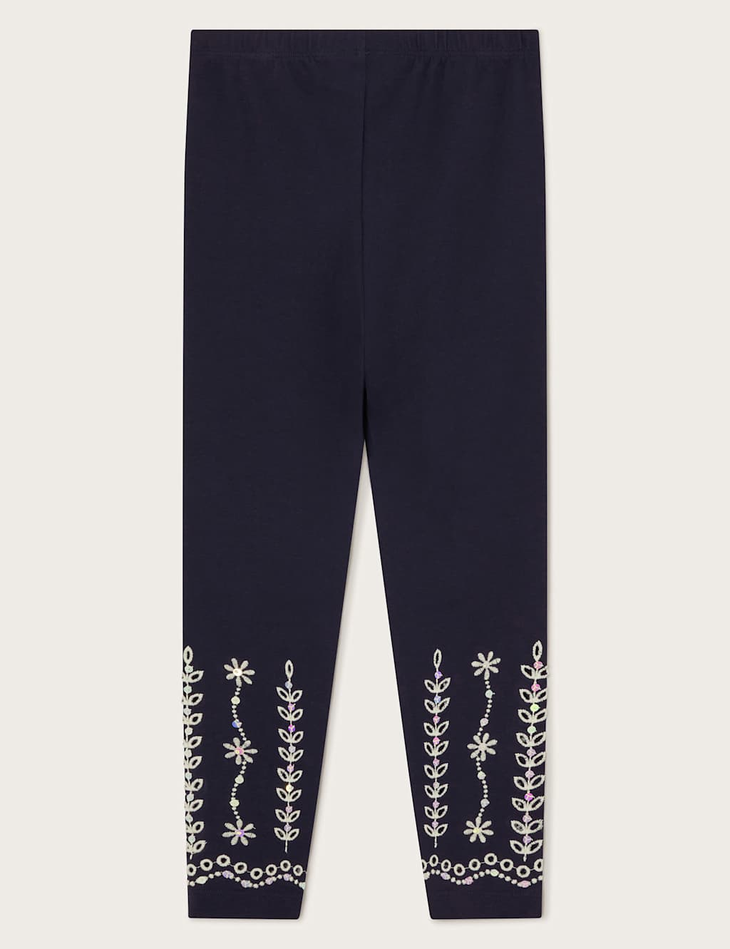 Cotton Rich Sequin Broderie Leggings (3-13 Yrs) 4 of 4