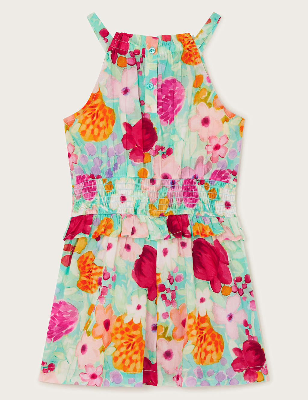 Pure Cotton Floral Playsuit (3-13 Yrs) 2 of 3