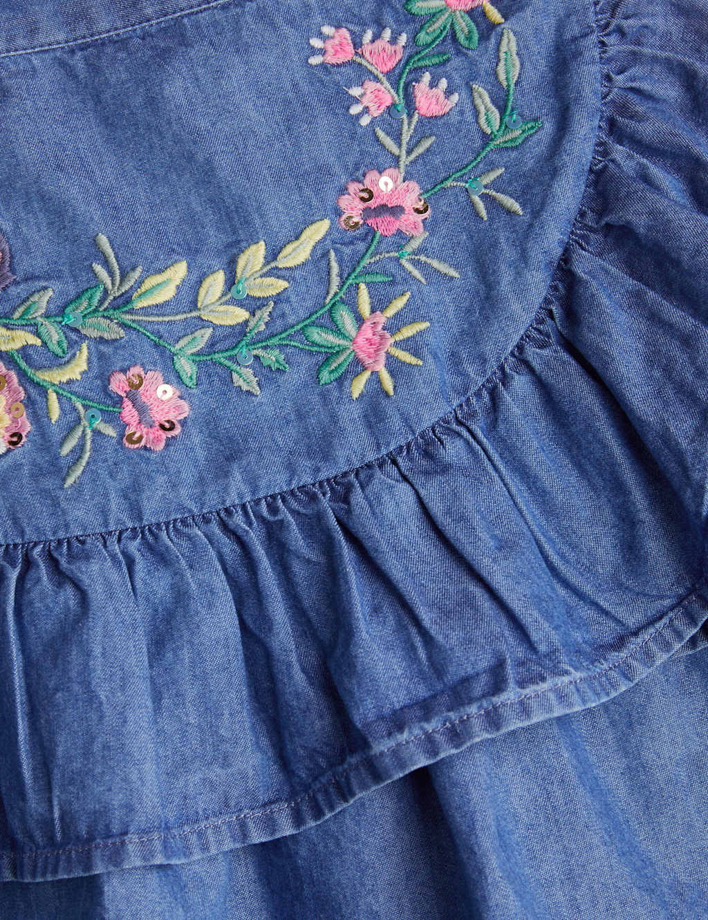 Denim Embroidered Skirt (3-13 Yrs) 2 of 3