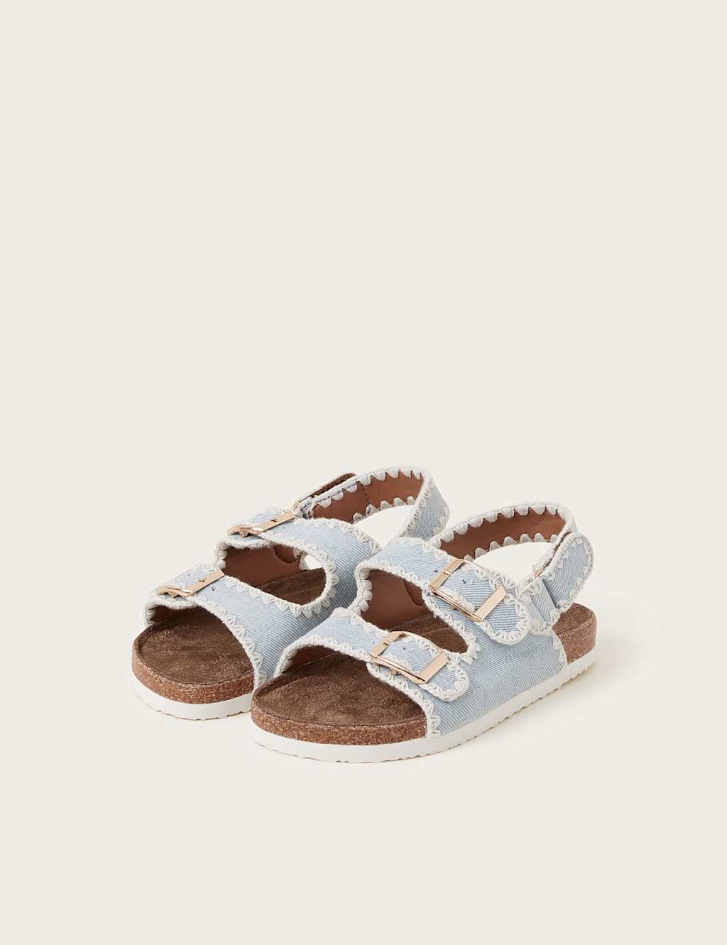 Kids' Denim Buckle Sliders (7 Small - 4 Large) 2 of 3
