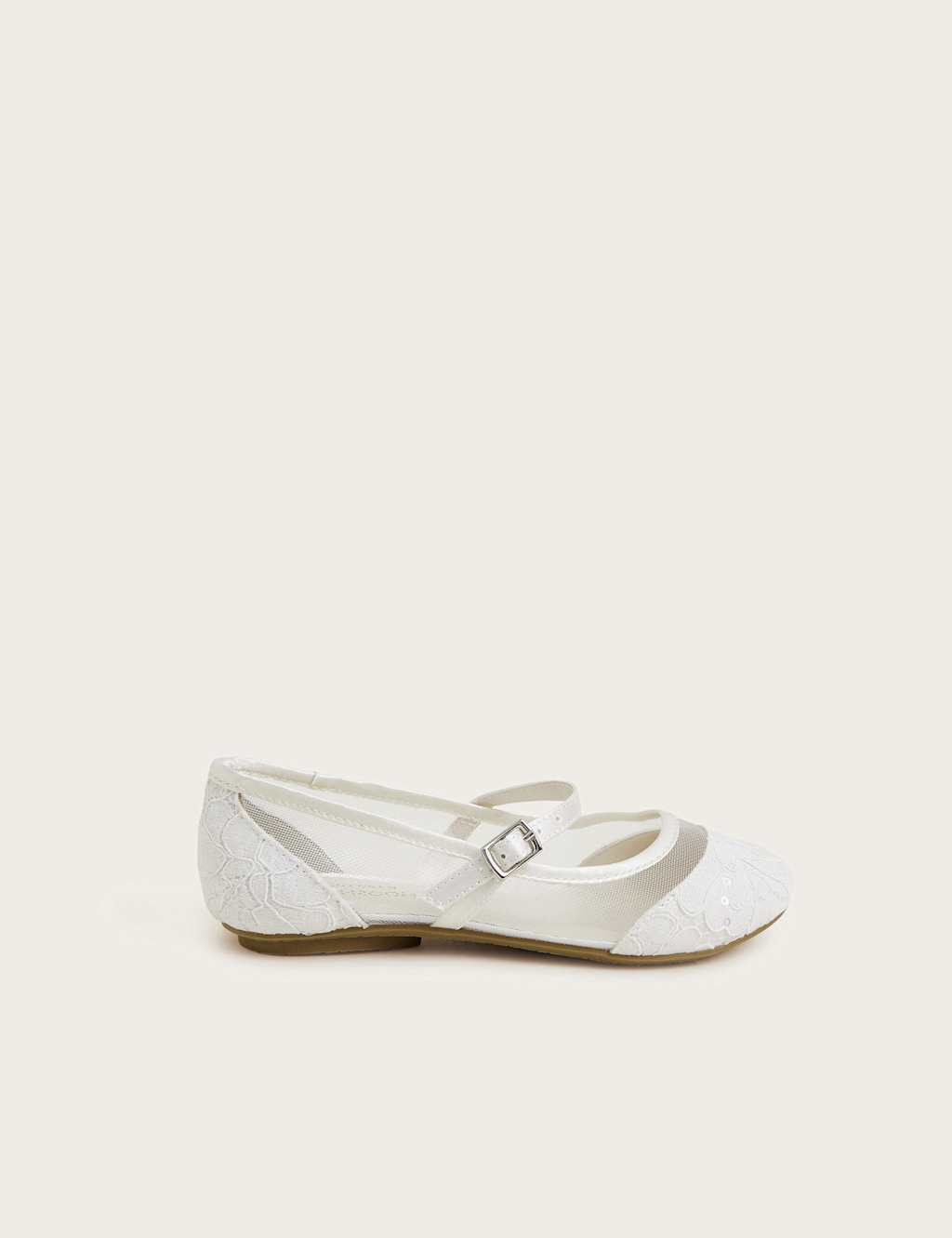 Kids' Lace Mesh Ballet Pumps (7 Small - 4 Large) 1 of 3