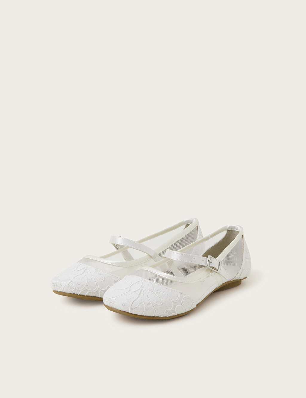 Kids' Lace Mesh Ballet Pumps (7 Small - 4 Large) 2 of 3