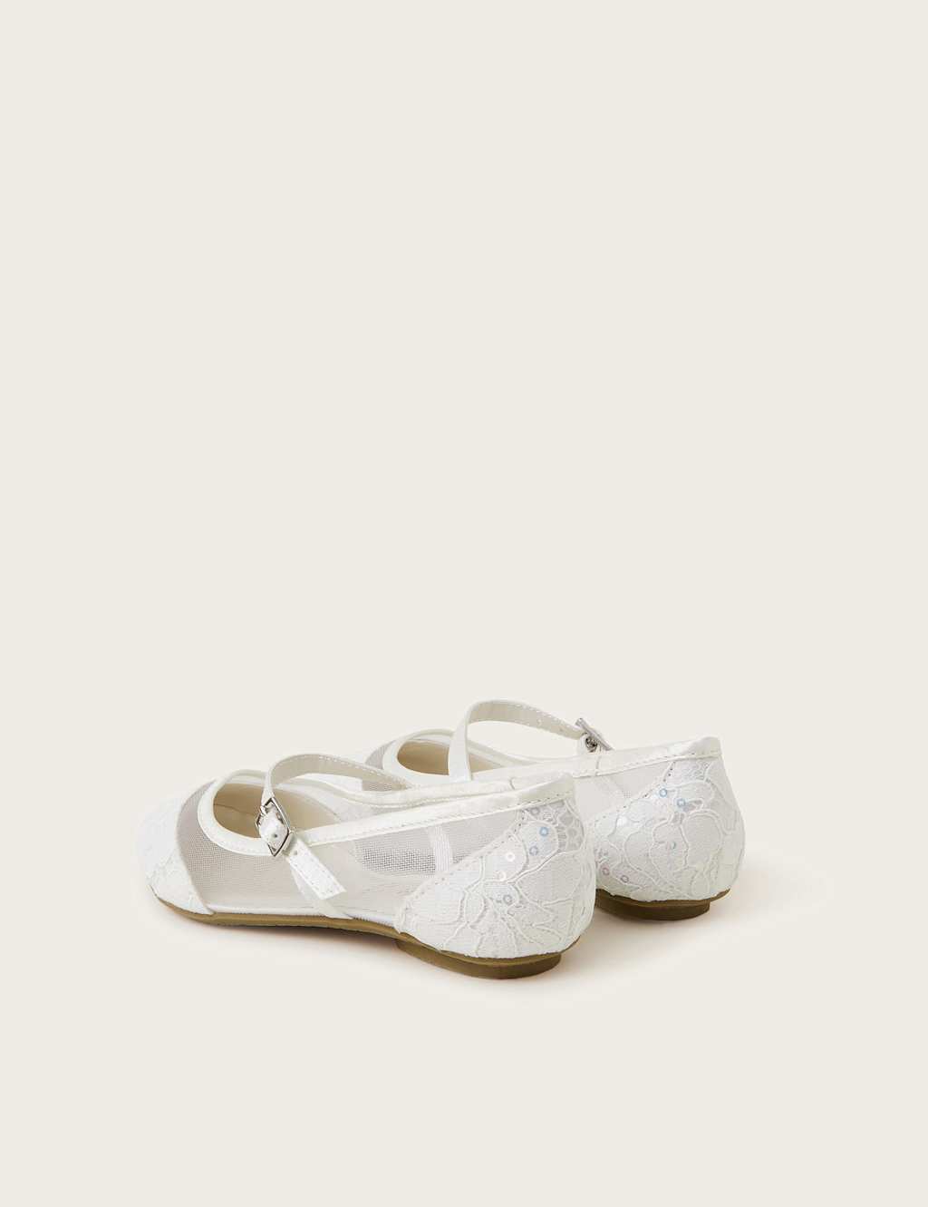 Kids' Lace Mesh Ballet Pumps (7 Small - 4 Large) 3 of 3