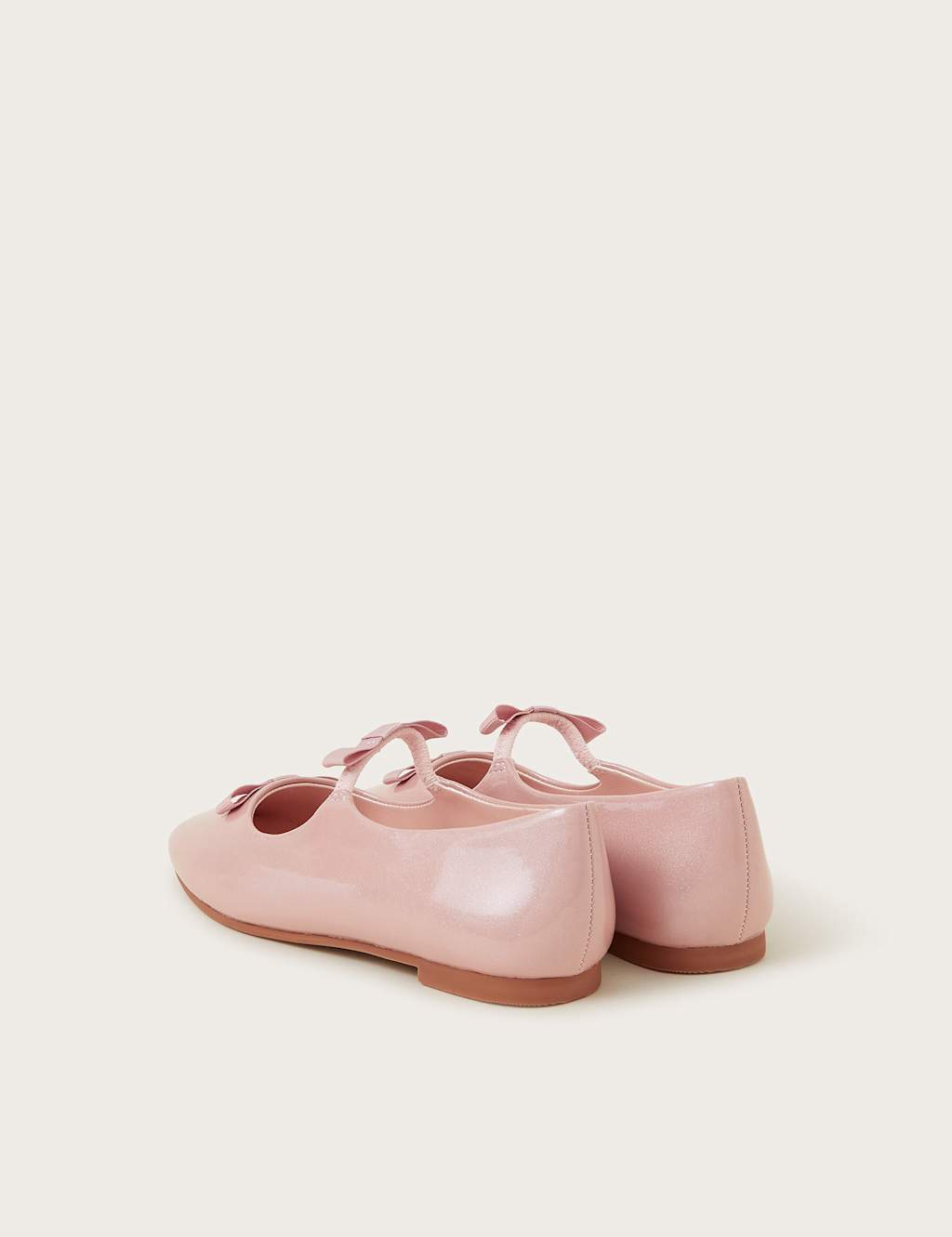 Kids' Patent Bow Strap Ballet Pumps (7 Small - 4 Large) 3 of 3