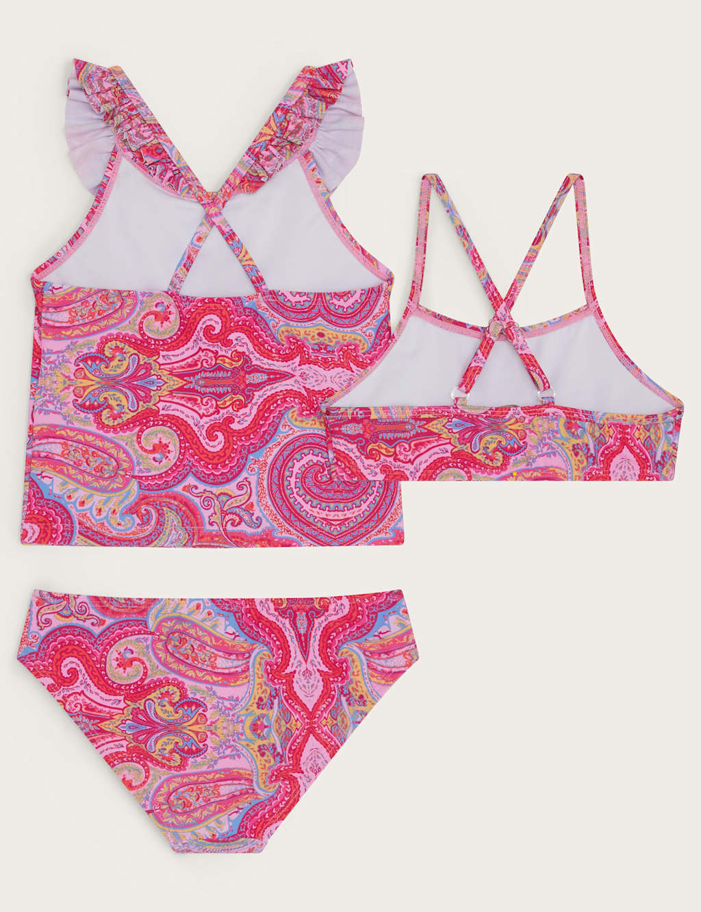 3pc Paisley Tankini Swim Set (3-13 Yrs) 2 of 3