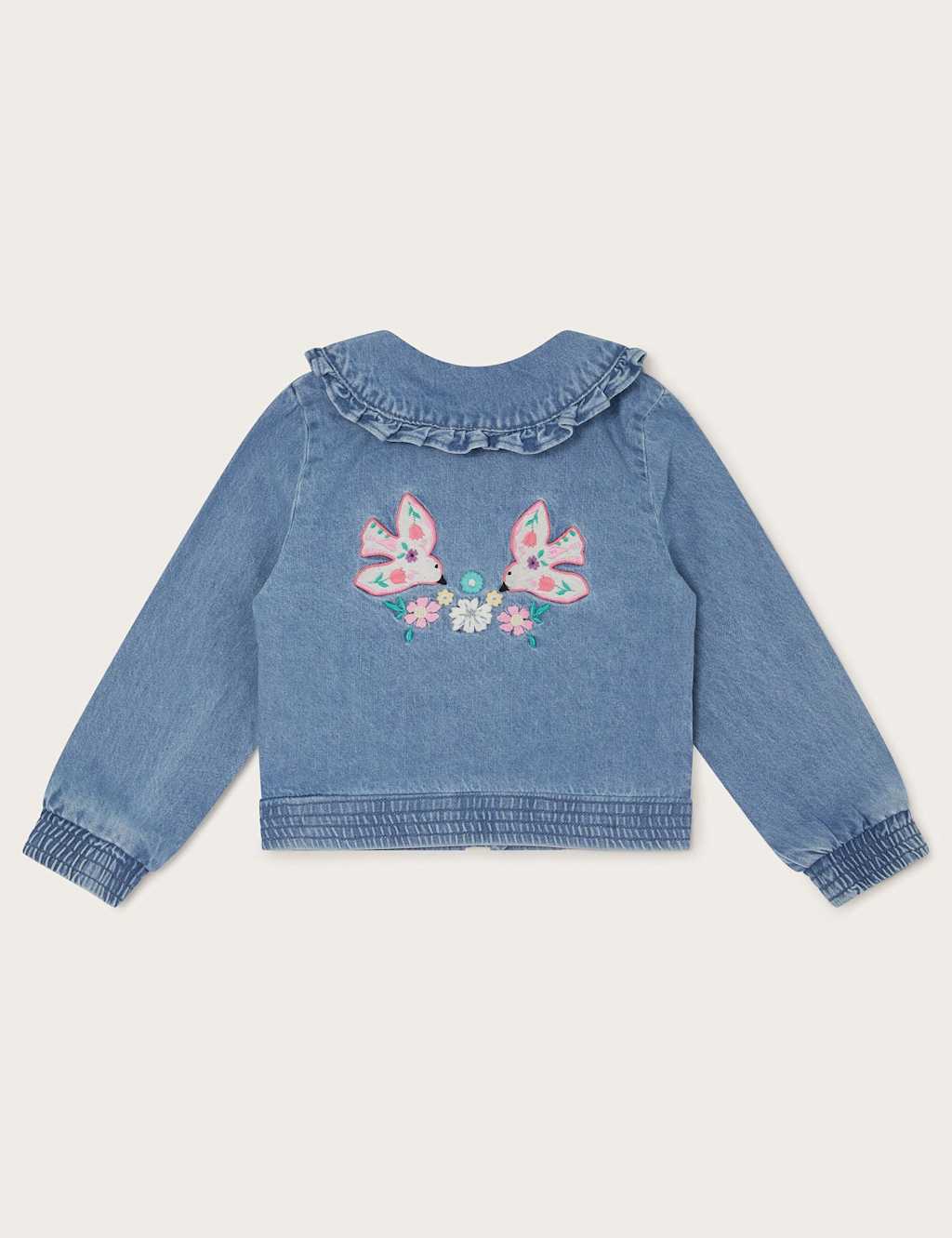 Pure Cotton Appliqué Dove Bomber (3-13 Yrs) 2 of 3