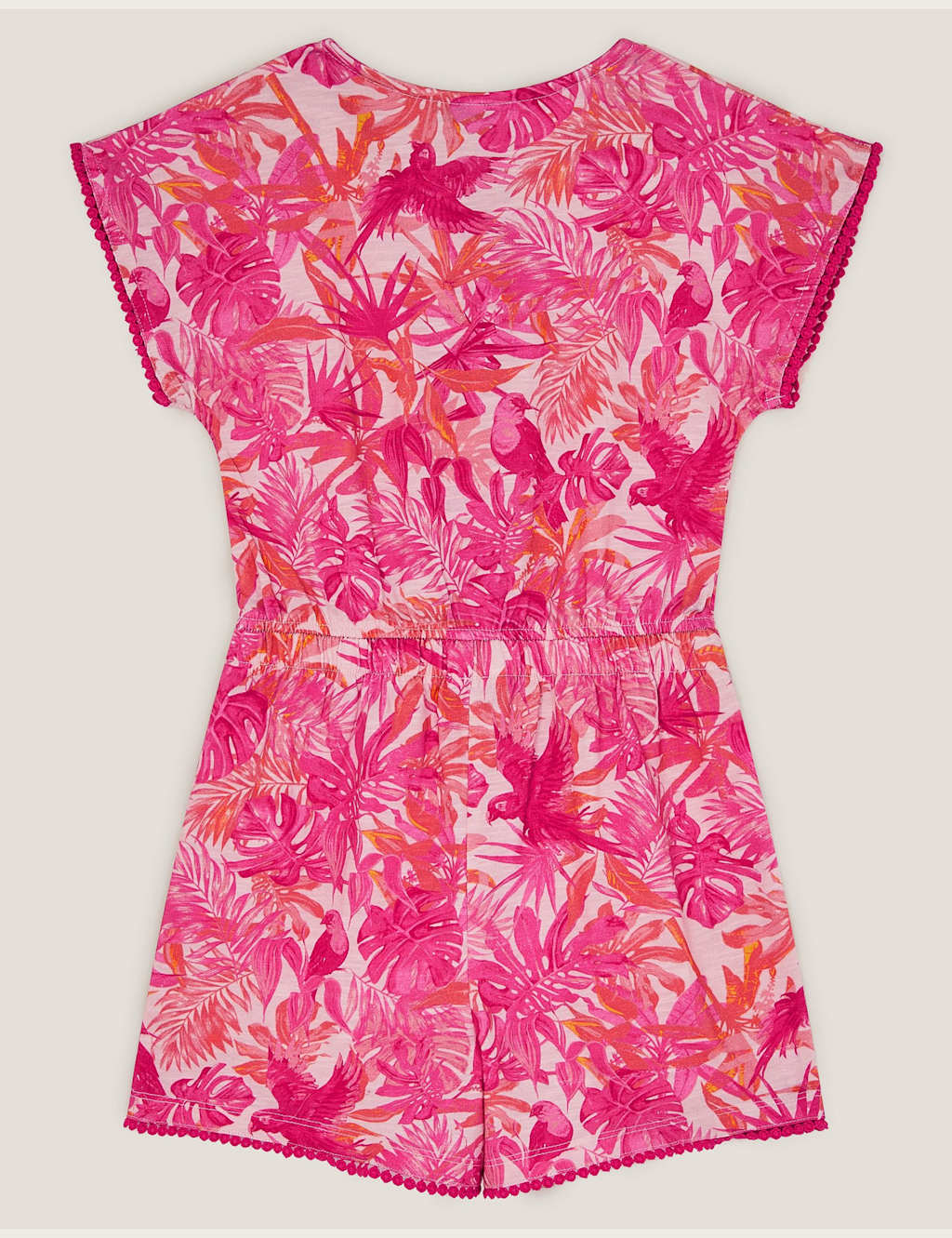 Pure Cotton Floral Bird Print Playsuit (3-13 Yrs) 3 of 3