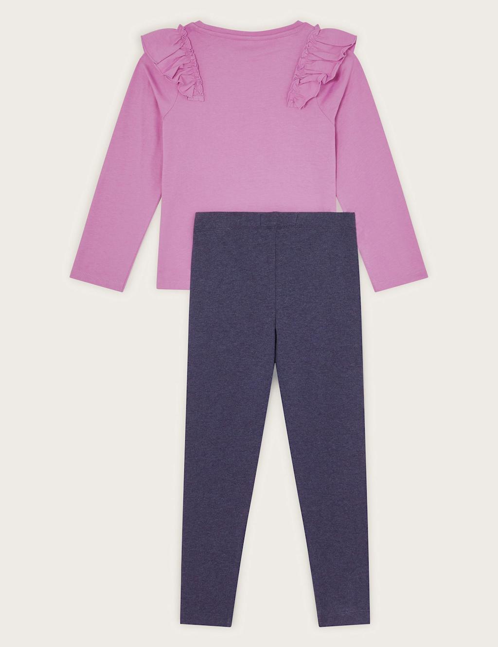 Cotton Rich Floral Top & Bottom Outfit (3-13 Yrs) 2 of 3