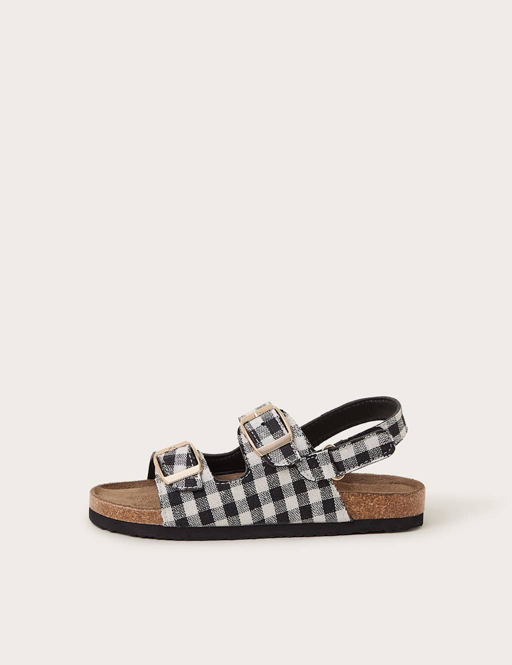 Kids' Gingham Riptape Buckle Sandals (7 Small - 4 Large) 2 of 3