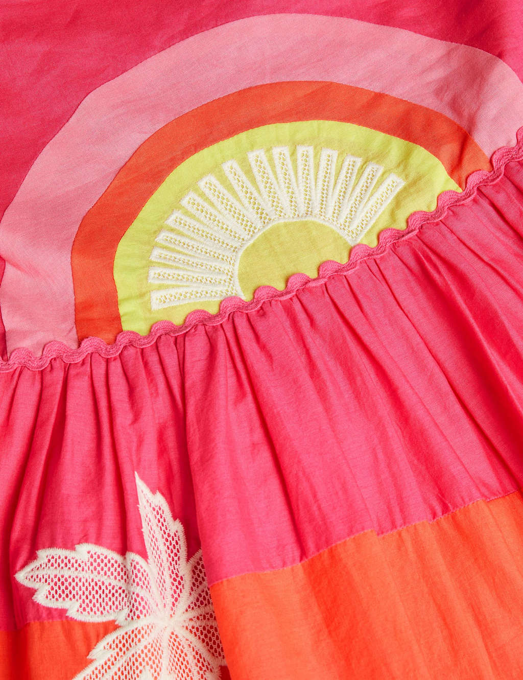 Pure Cotton Colour Block Applique Dress (2-13 Yrs) 3 of 3
