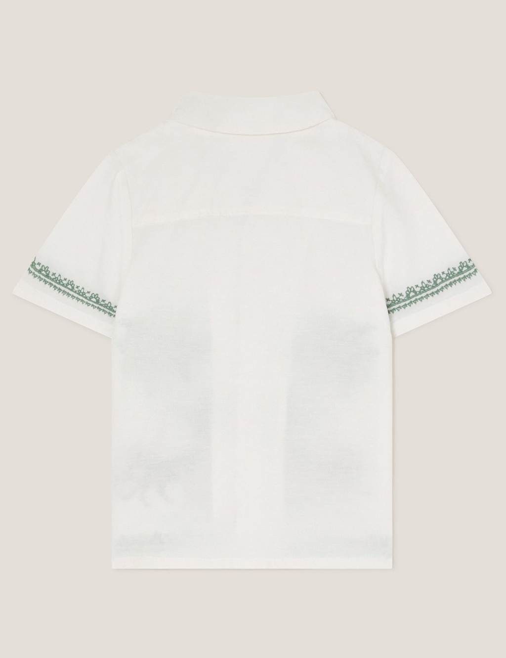 Cotton Blend Tiger Embroidered Shirt (2-13 Yrs) 3 of 3