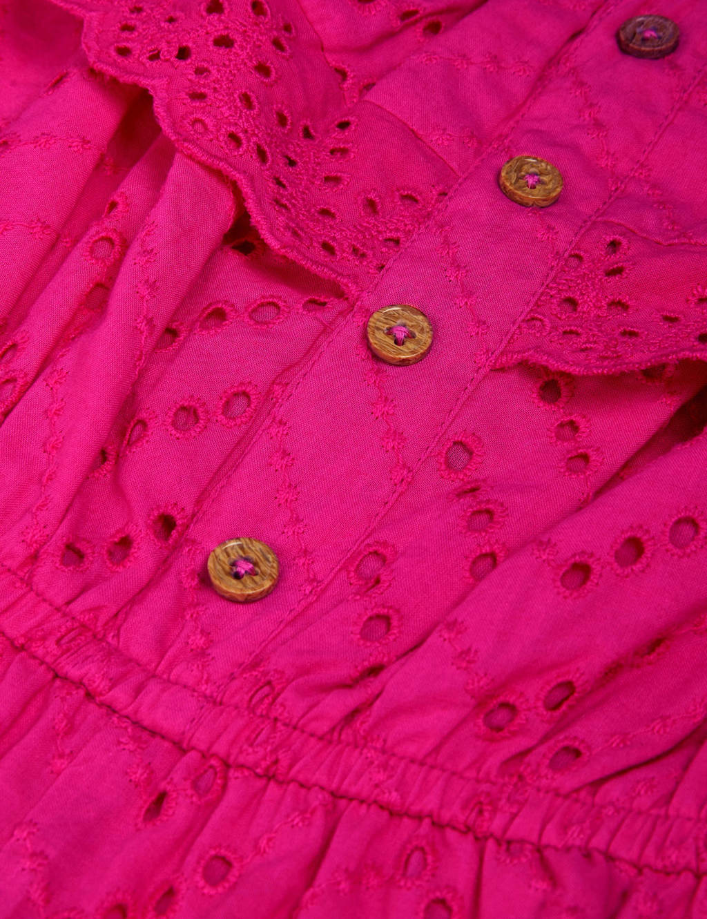 Pure Cotton Broderie Playsuit (3-13 Yrs) 3 of 3