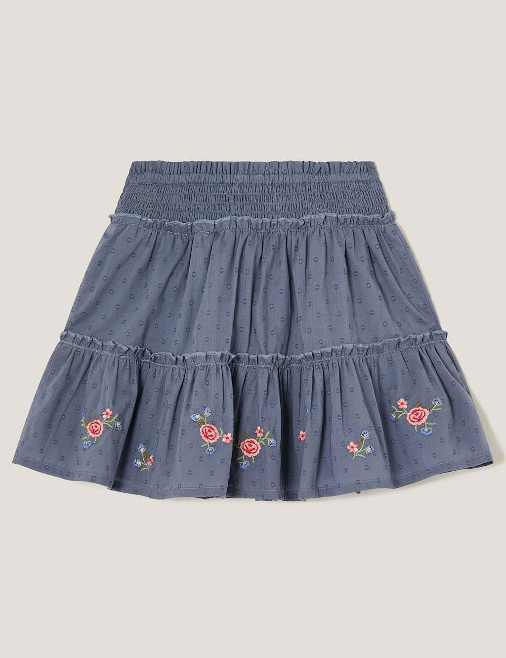 Pure Cotton Floral Embroidered Skirt (2-13 Yrs) 2 of 3