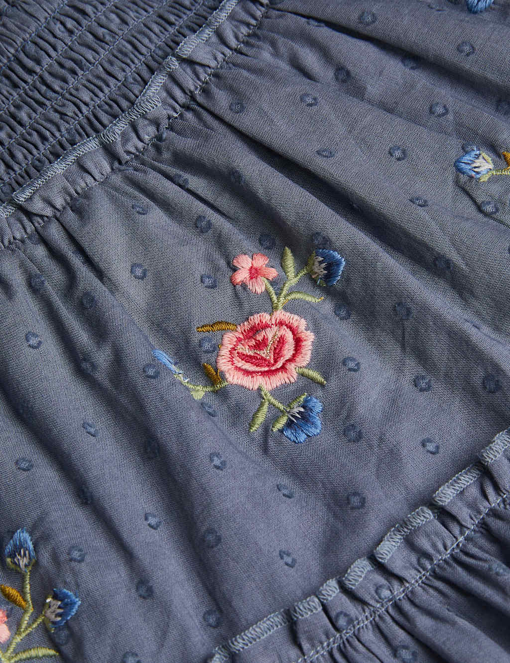 Pure Cotton Floral Embroidered Skirt (2-13 Yrs) 3 of 3