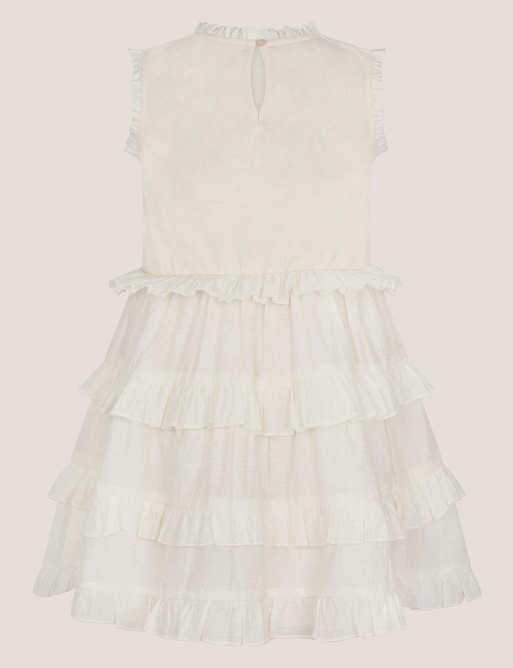 Pure Cotton Embroidered Frill Tiered Dress (3-13 Yrs) 2 of 3