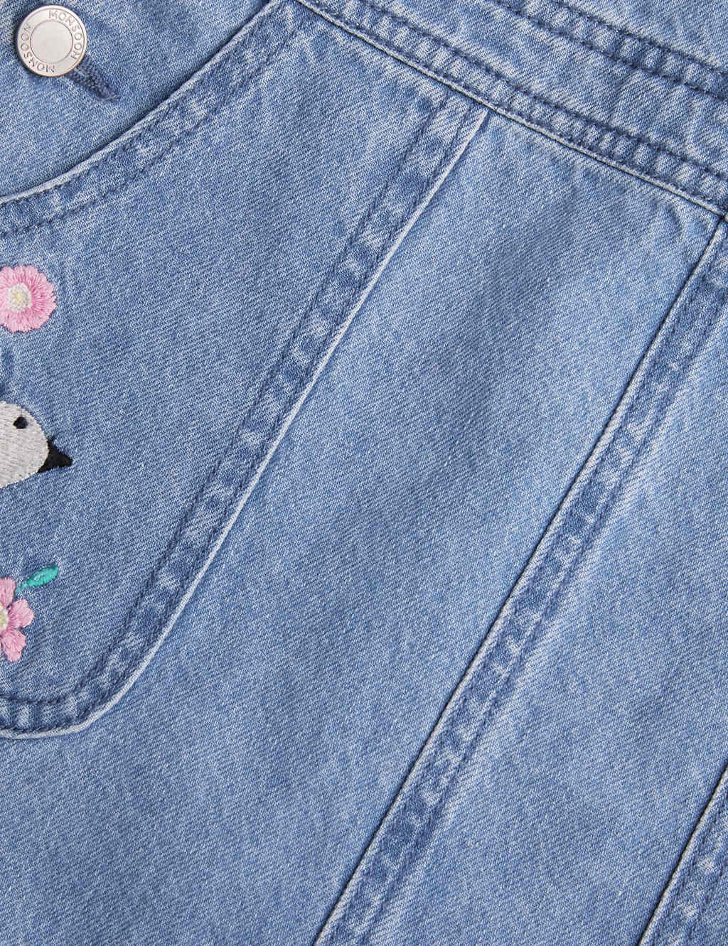 Denim Patterned Pinafore (3-13 Yrs) 3 of 3