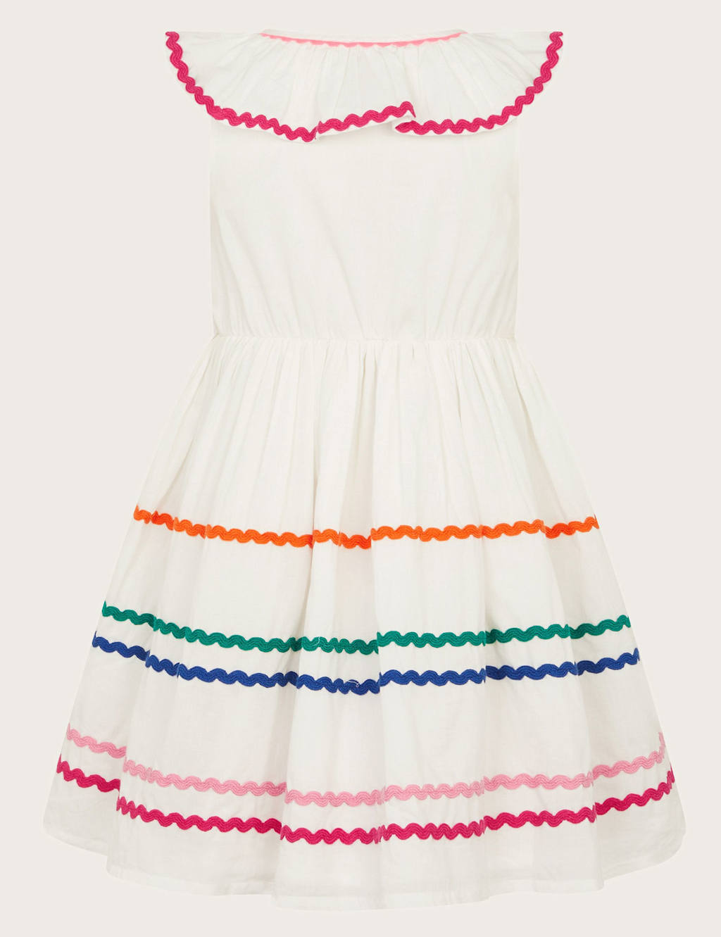 Pure Cotton Collared Ric Rac Dress (3-15 Yrs) 2 of 3