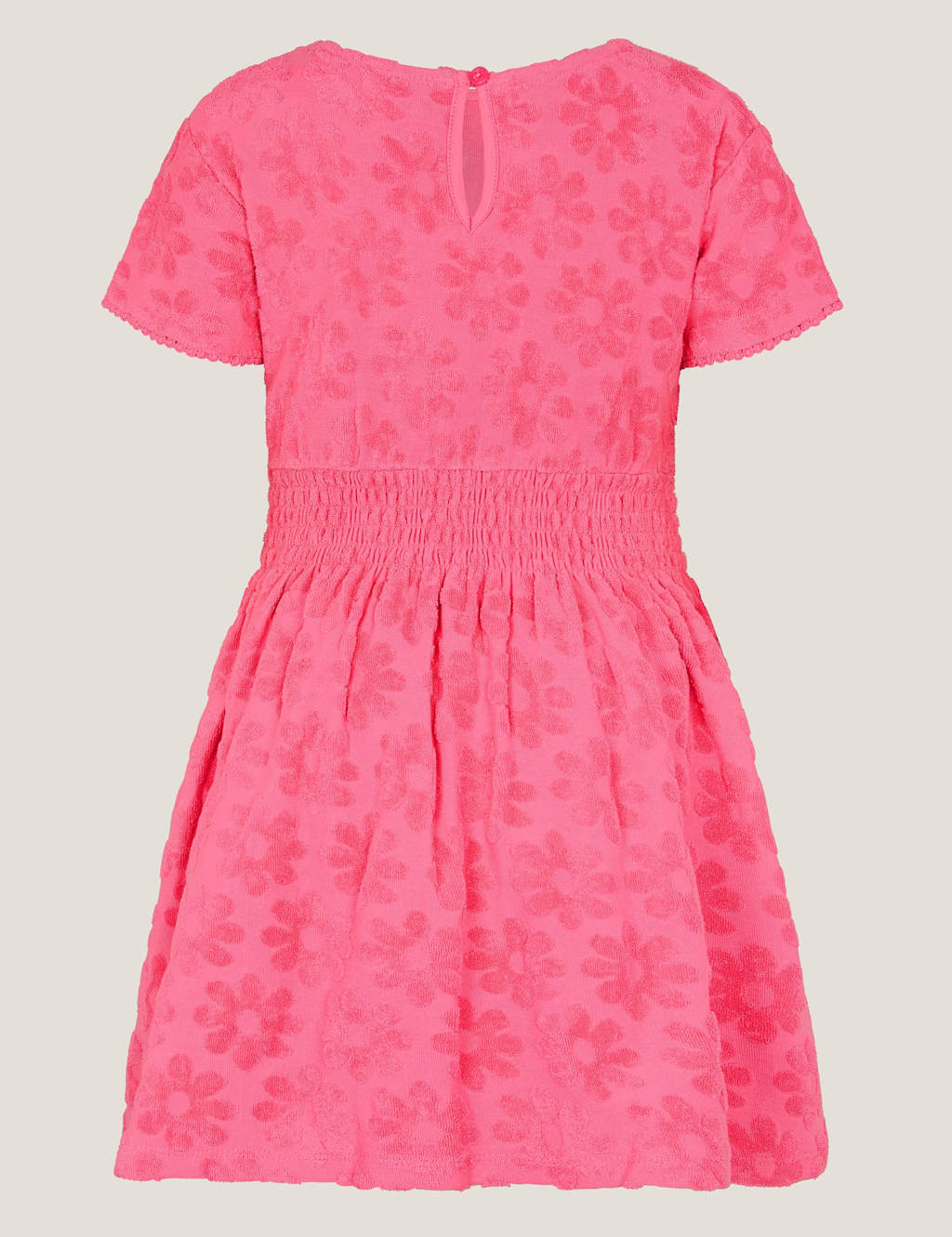 Pure Cotton Towelling Floral Dress (3-13 Yrs) 2 of 3