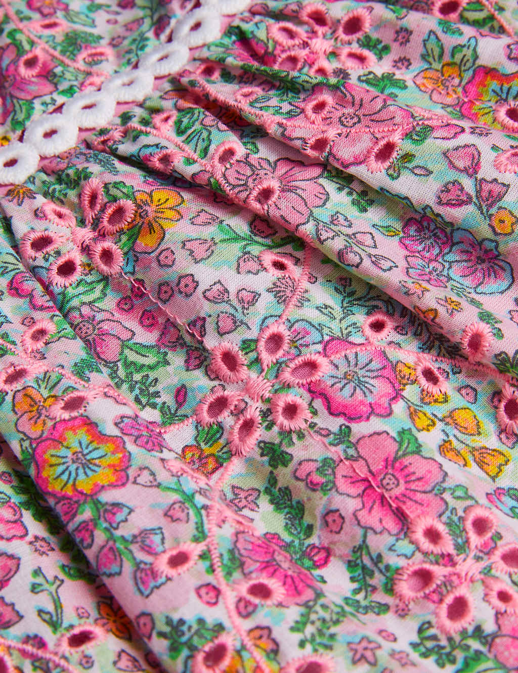 Pure Cotton Floral Dress (3-15 Yrs) 3 of 3
