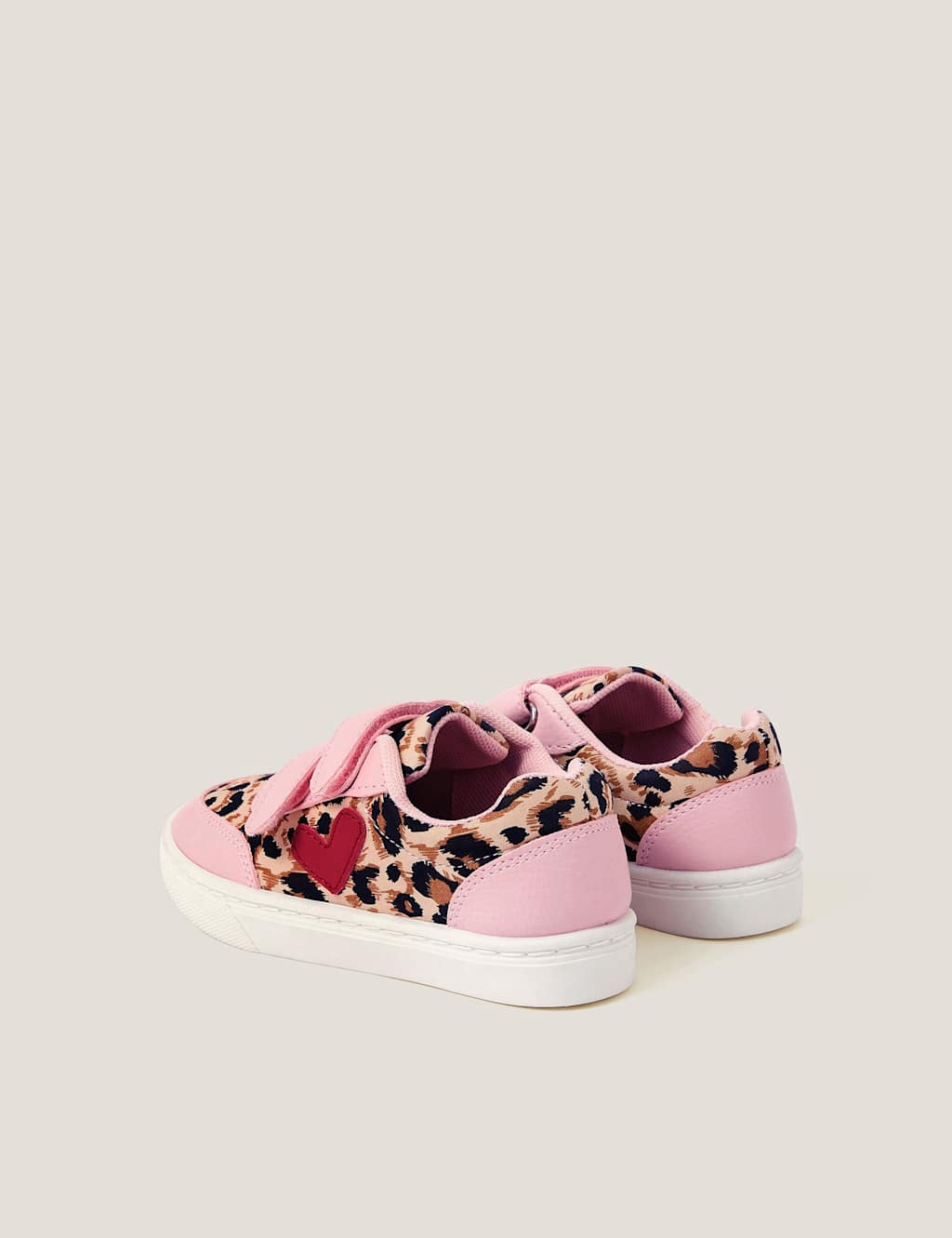 Kids' Animal Print Heart Riptape Trainers (7 Small - 10 Small) 2 of 3
