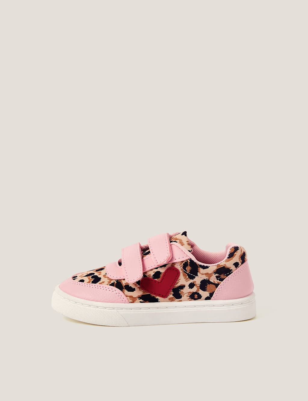 Kids' Animal Print Heart Riptape Trainers (7 Small - 10 Small) 3 of 3