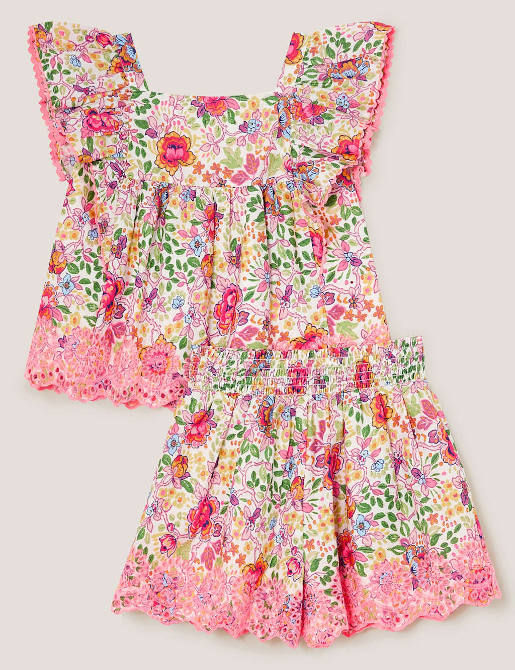 2pc Pure Cotton Floral Top & Shorts Set (3-13 Yrs) 2 of 3