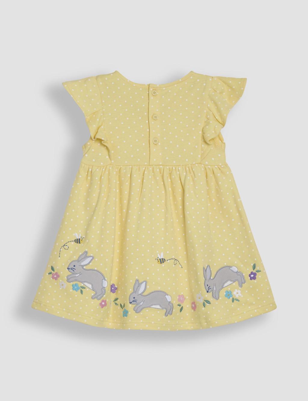 Pure Cotton Bunny Appliqué Dress (1-5 Yrs) 2 of 3
