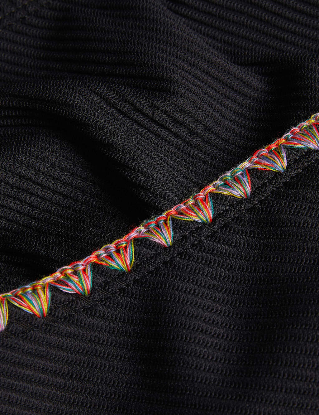 Rainbow Trim Ribbed Halterneck Bikini (7-15 Yrs) 2 of 3