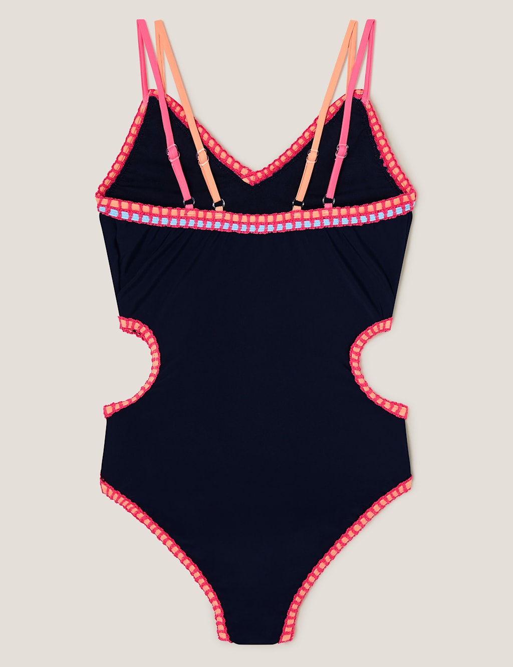 Contrast Trim Cutout Detail Swimsuit (7-15 Yrs) 3 of 3