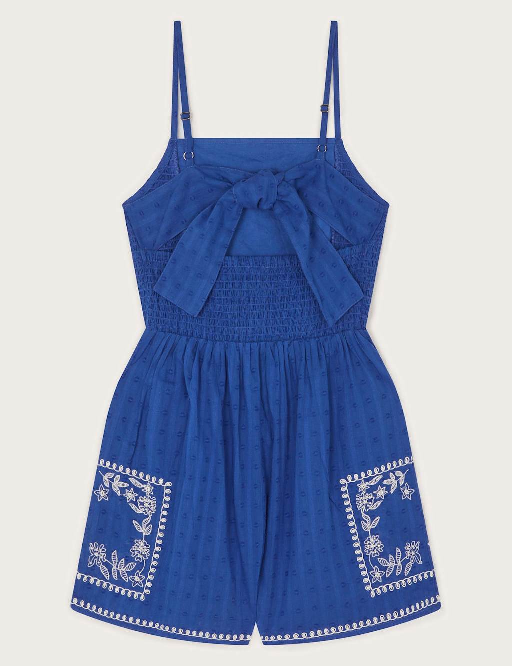 Pure Cotton Embroidered Playsuit (7-15 Yrs) 2 of 3