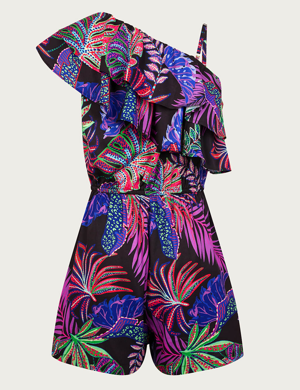 Tropical One-Shoulder Playsuit (7-15 Yrs) 2 of 3