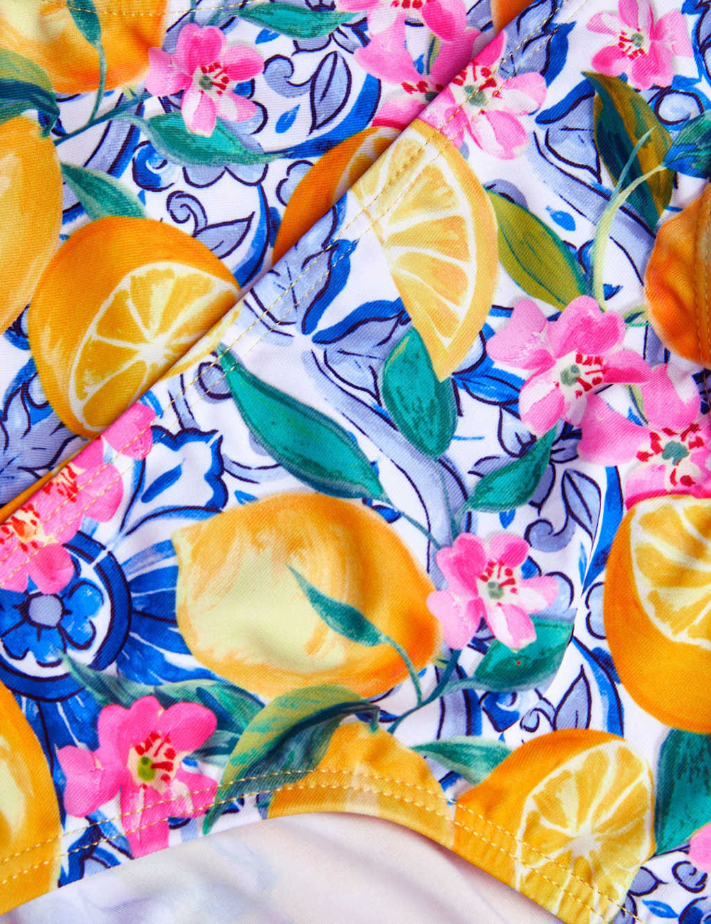 Lemon Print Short Sleeve Bikini Set (3-13 Yrs) 3 of 3
