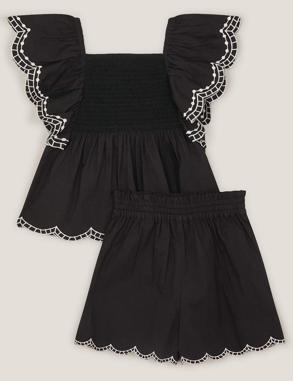 2pc Pure Cotton Embroidered Top & Shorts Set (3-13 Yrs) 2 of 3