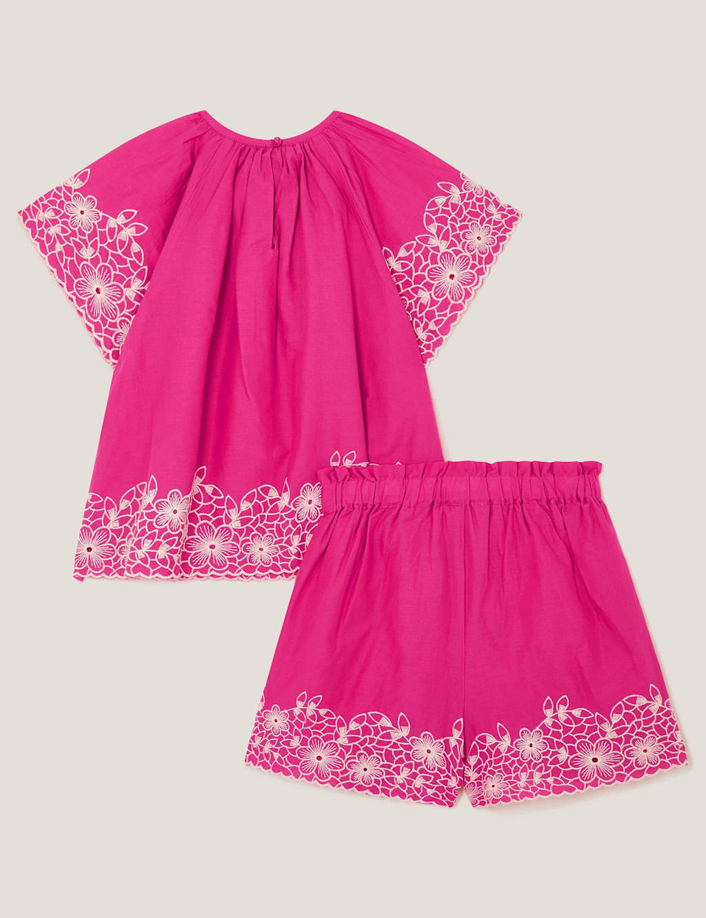 2pc Pure Cotton Embroidered Top & Shorts Set (3-13 Yrs) 2 of 3