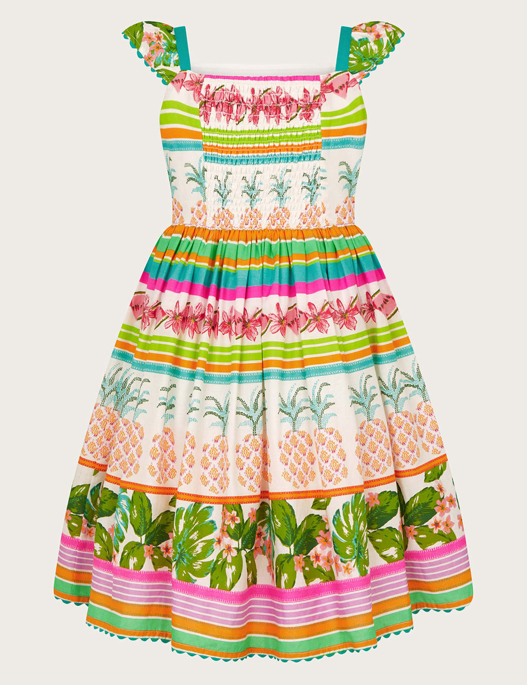 Pure Cotton Pineapple Dress 5 15 Yrs