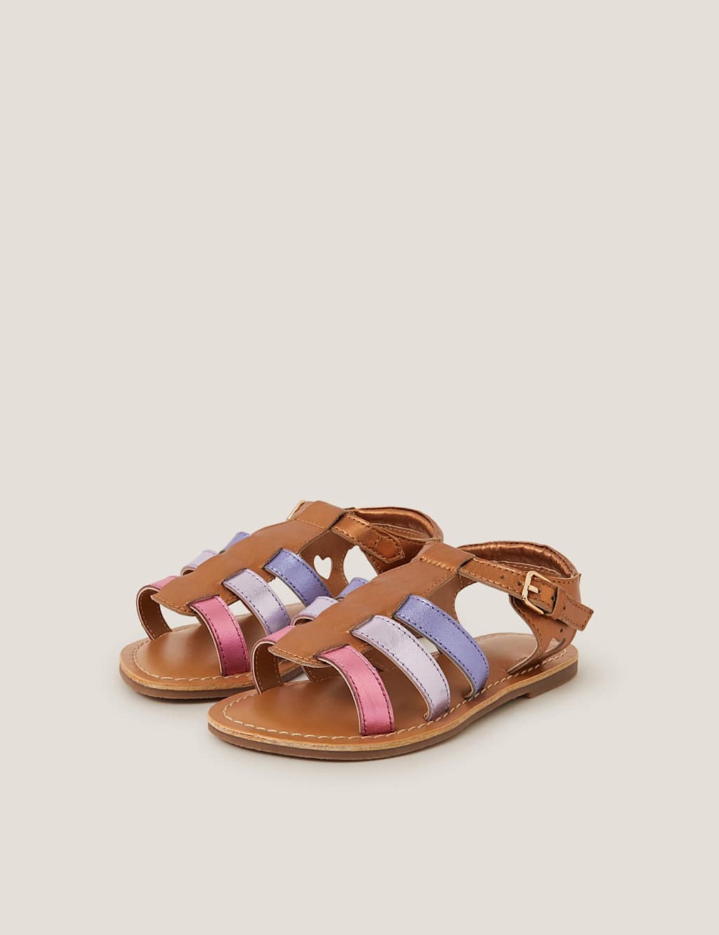 Kids' Leather Metallic Sandals (7 Small - 12 Small) 2 of 3