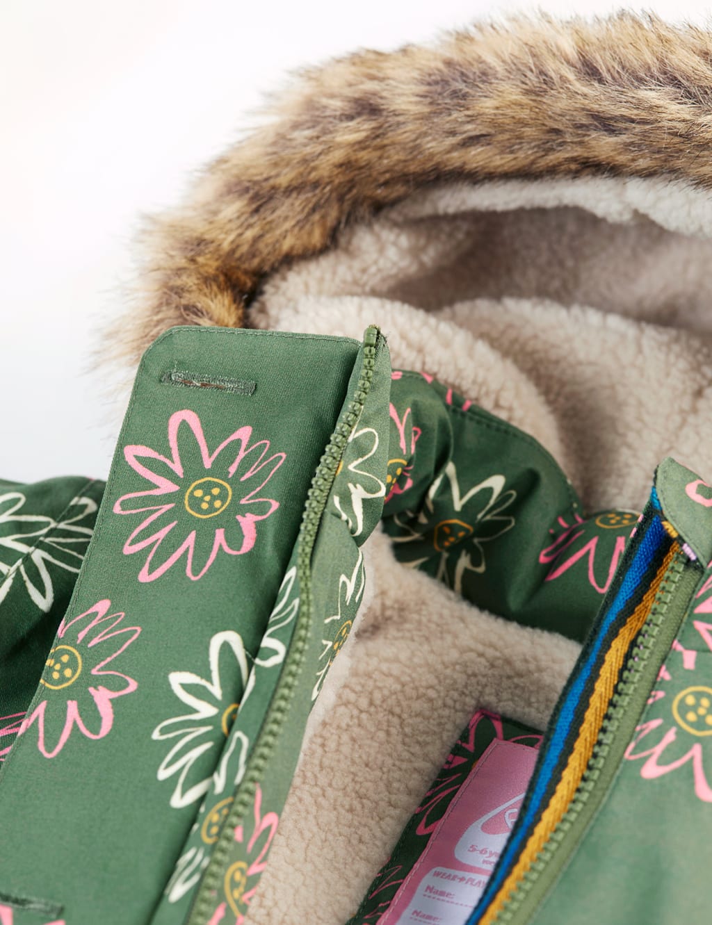 Floral parka coat clearance