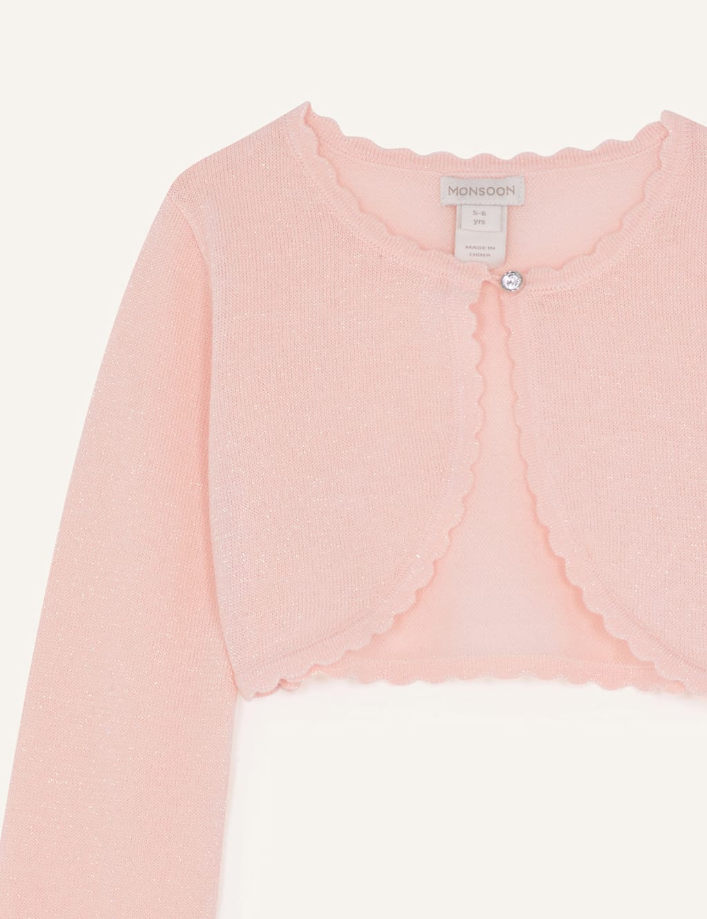 Cotton Rich Scalloped Cardigan (3-15 Yrs) 3 of 3