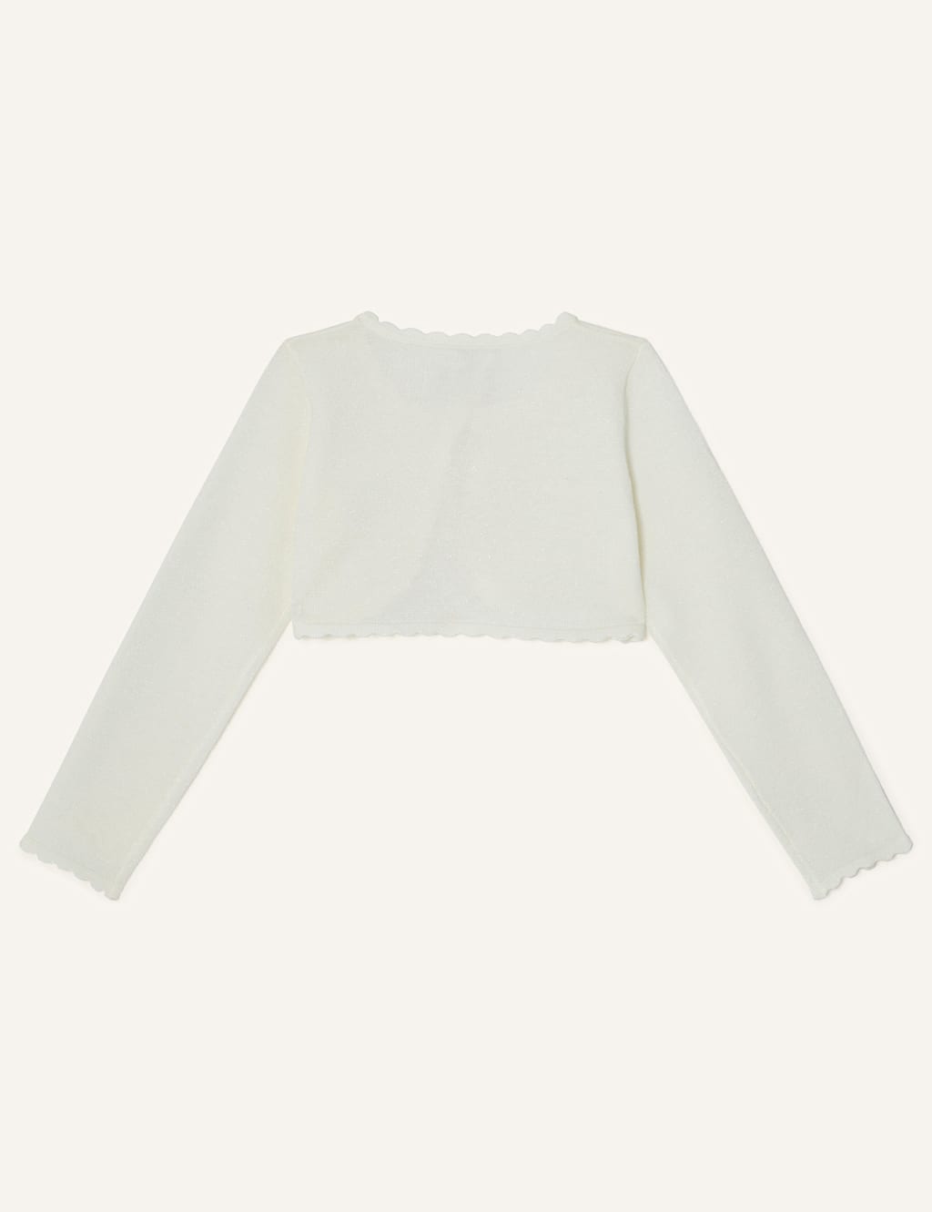 Cotton Rich Scalloped Cardigan (3-15 Yrs) 2 of 3