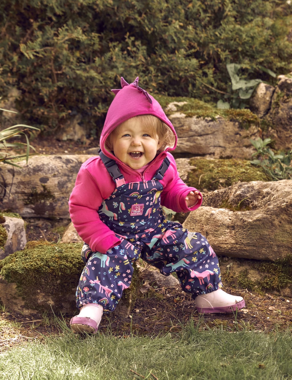 Waterproof dungarees baby top
