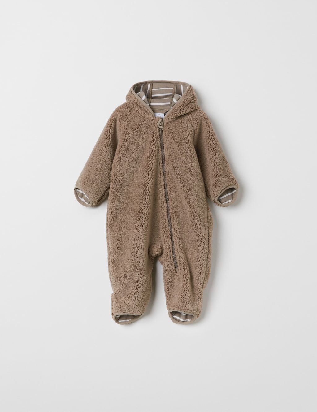 Fleece Hooded Zip Pramsuit (1-12 Mths) 4 of 6