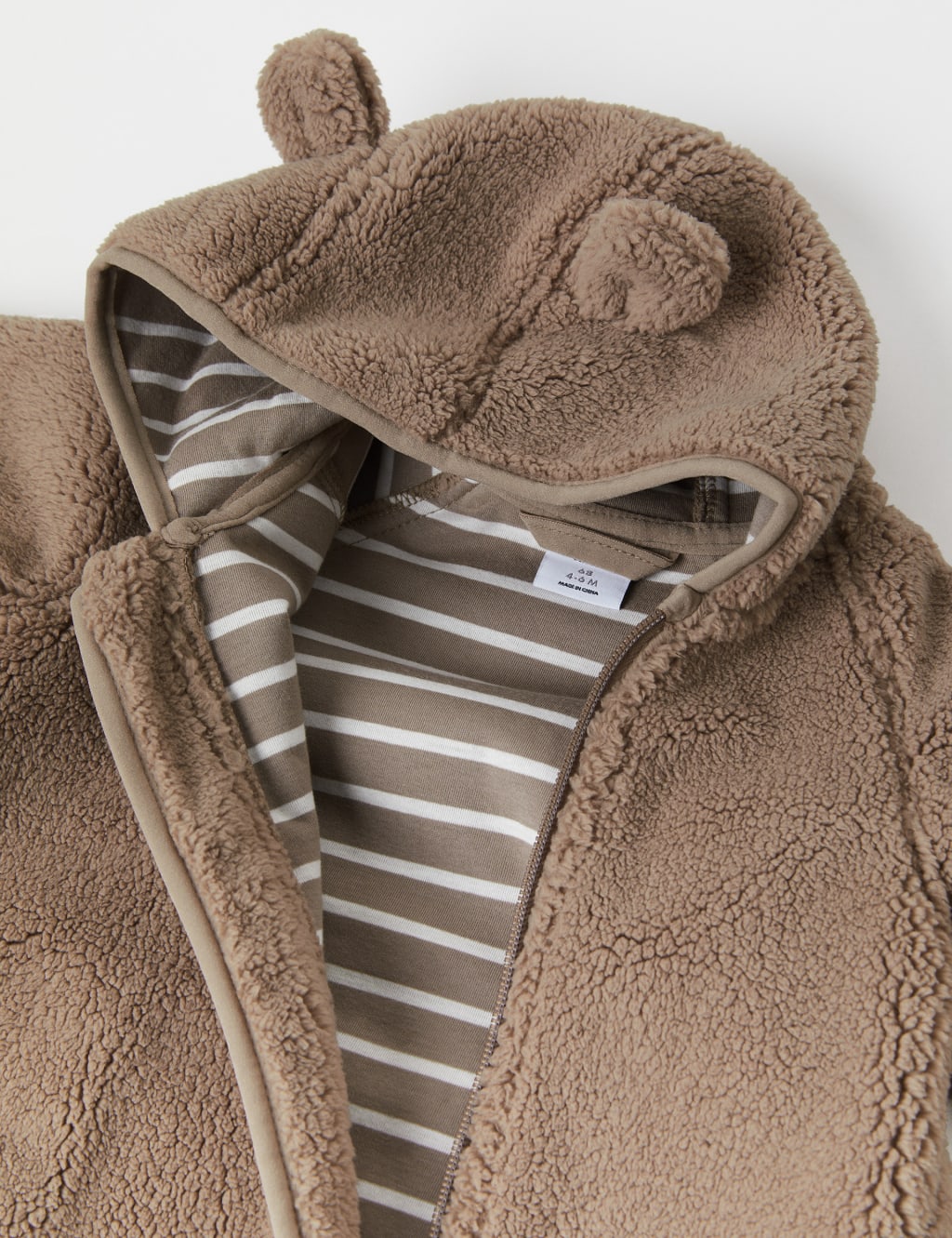 Fleece Hooded Zip Pramsuit (1-12 Mths) 6 of 6