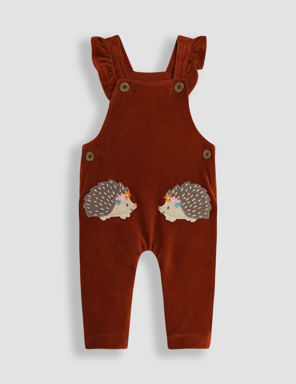 2pc Velour Hedgehog Dungarees Set (0-24 Mths) 3 of 6