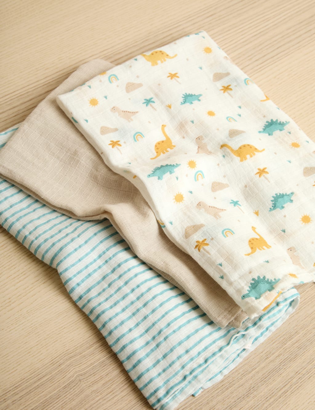 3pk Pure Cotton Muslin Squares JoJo Maman Bebe M S