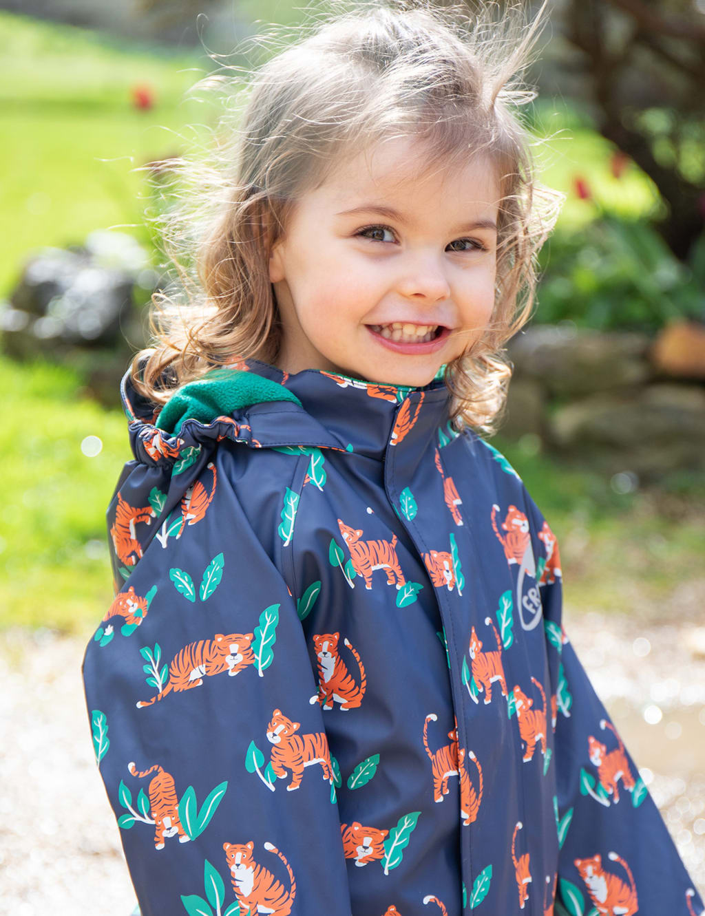 Tiger Print Hooded Puddlesuit 6 Mths 6 Yrs