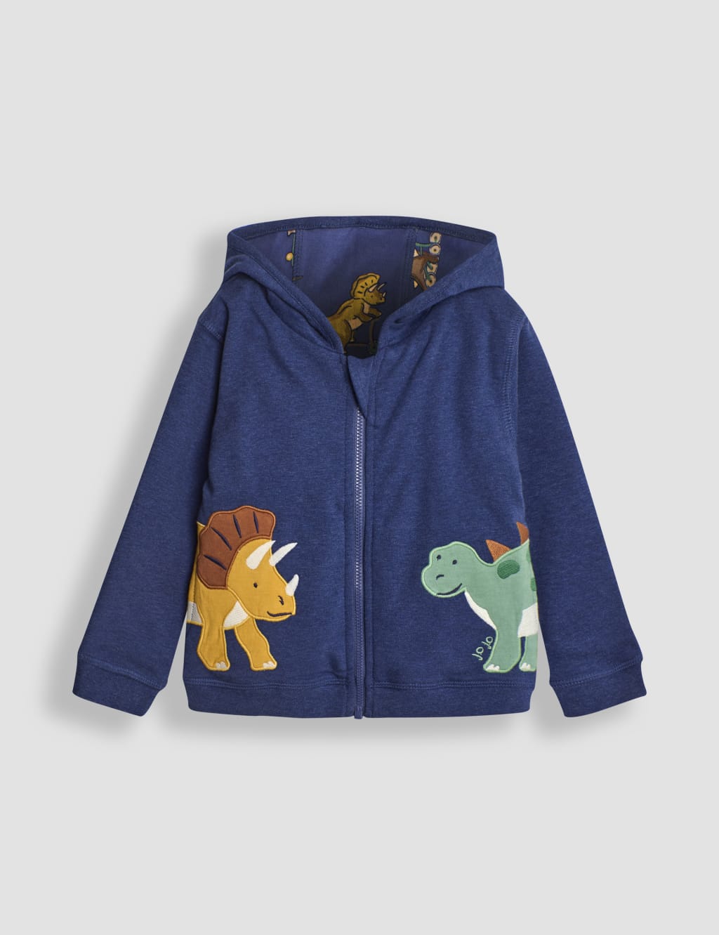 Pure Cotton Reversible Dinosaur Hoodie 6 Mths 6 Yrs