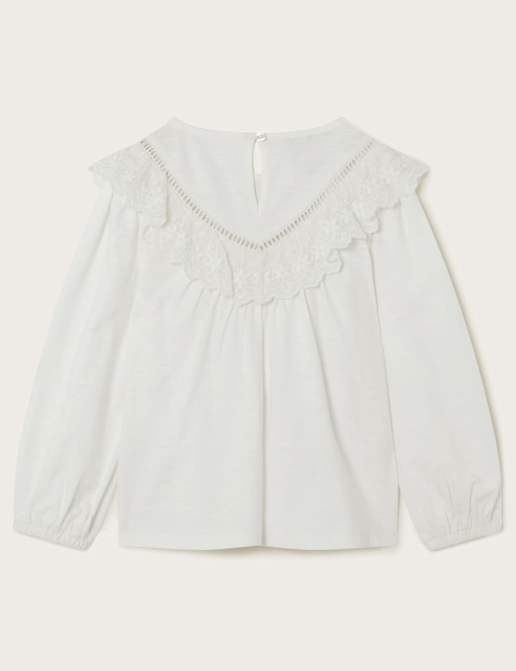 Pure Cotton Lace Frill Blouse (3-13 Yrs) | Monsoon | M&S