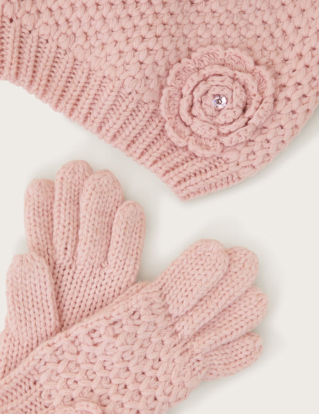 Kids' Floral Hat and Glove Set (3-13 Yrs) 2 of 2